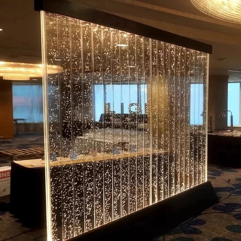 

custom.Acrylic Led Furniture Hotel Partition Bubble Wall bar Aquarium