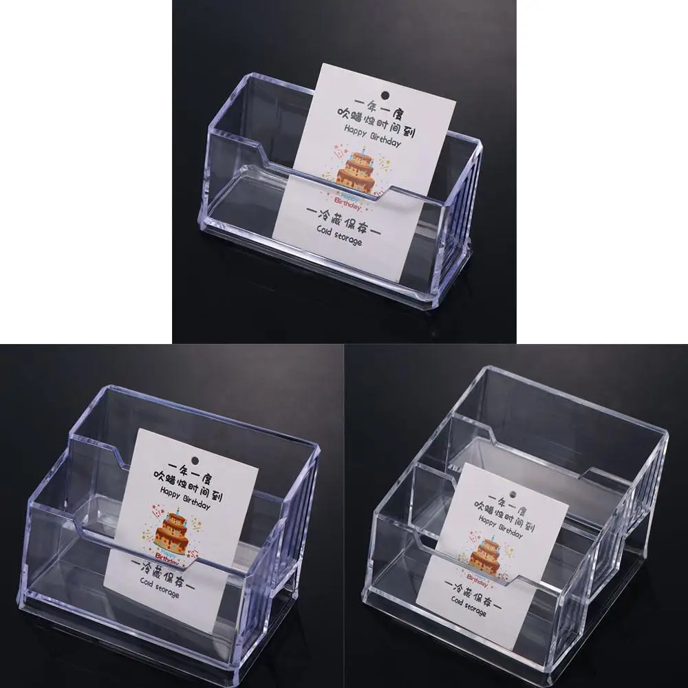 Desktop Decoration Acrylic Storage Rack Home Cards Display Stand Business Card Container Card Display Shelf Name Card Rack