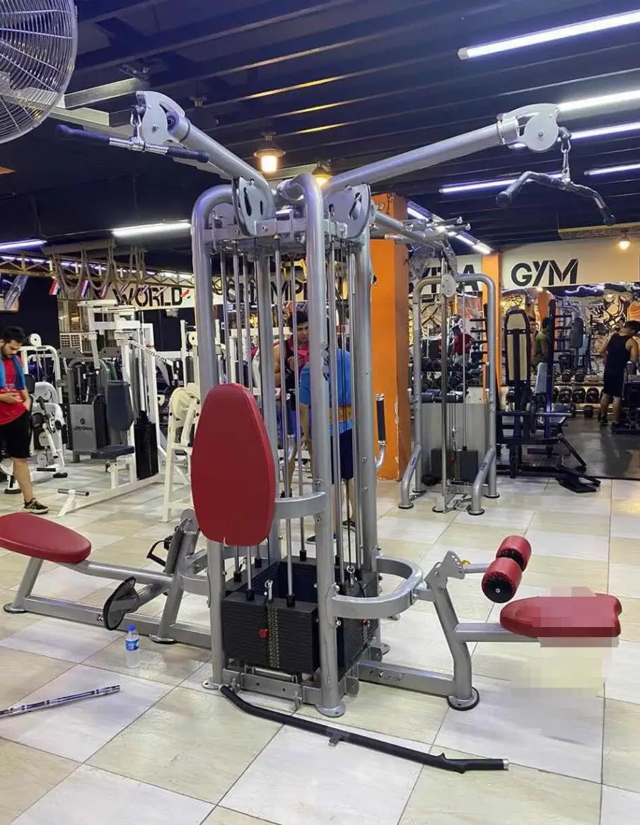 آلة قوة الصالة الرياضية الفاخرة المحددة ذات 5 محطات متعددة الوظائف معدات اللياقة البدنية مع مدرب ممتاز 5 في 1 محمل بدبوس