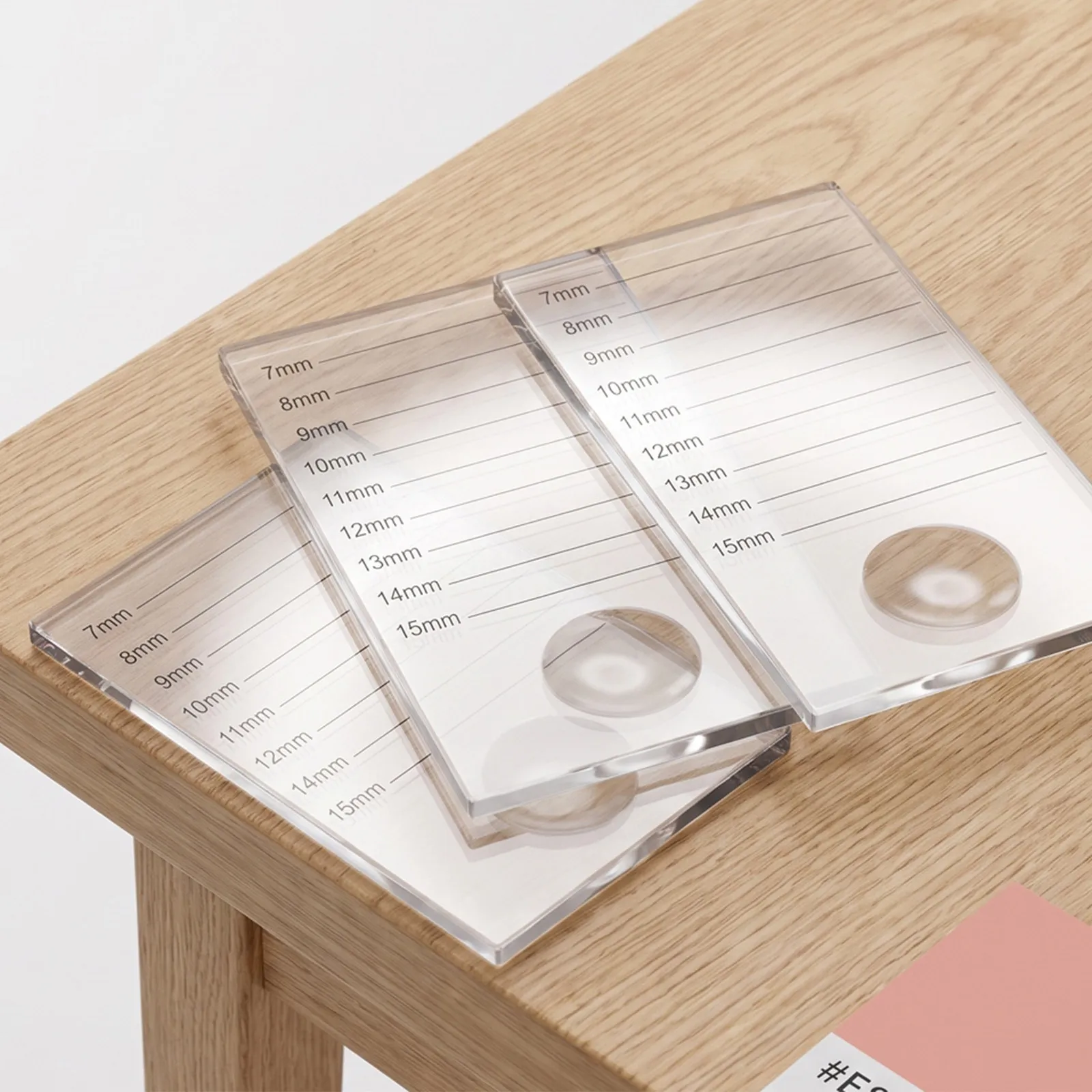 3Pcs Lash Extension Glass Pallet Rectangular Scale Plate Tray Nail Art Glue Holder Lash Strip Organizer Beauty Tool