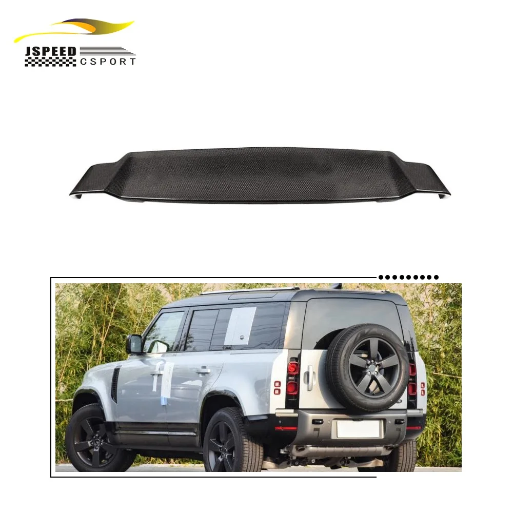 

Подходит для Land Rover Defender 2020-2024 сухой спойлер задней багажника из углеродного волокна, плавников