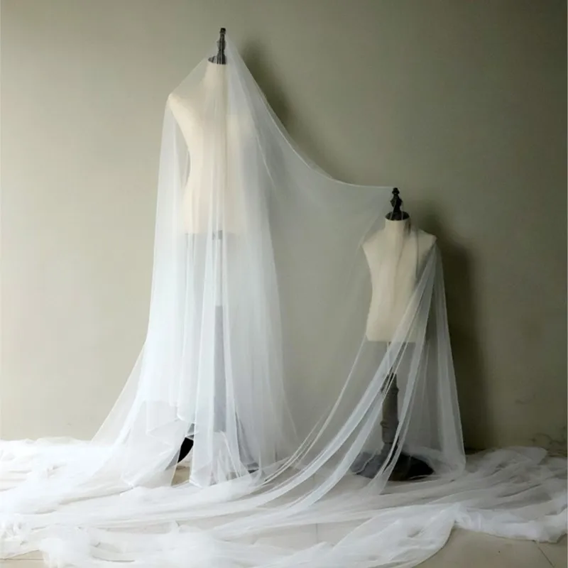 

Long gauze wedding background for studio photography soft white dress net fabric
