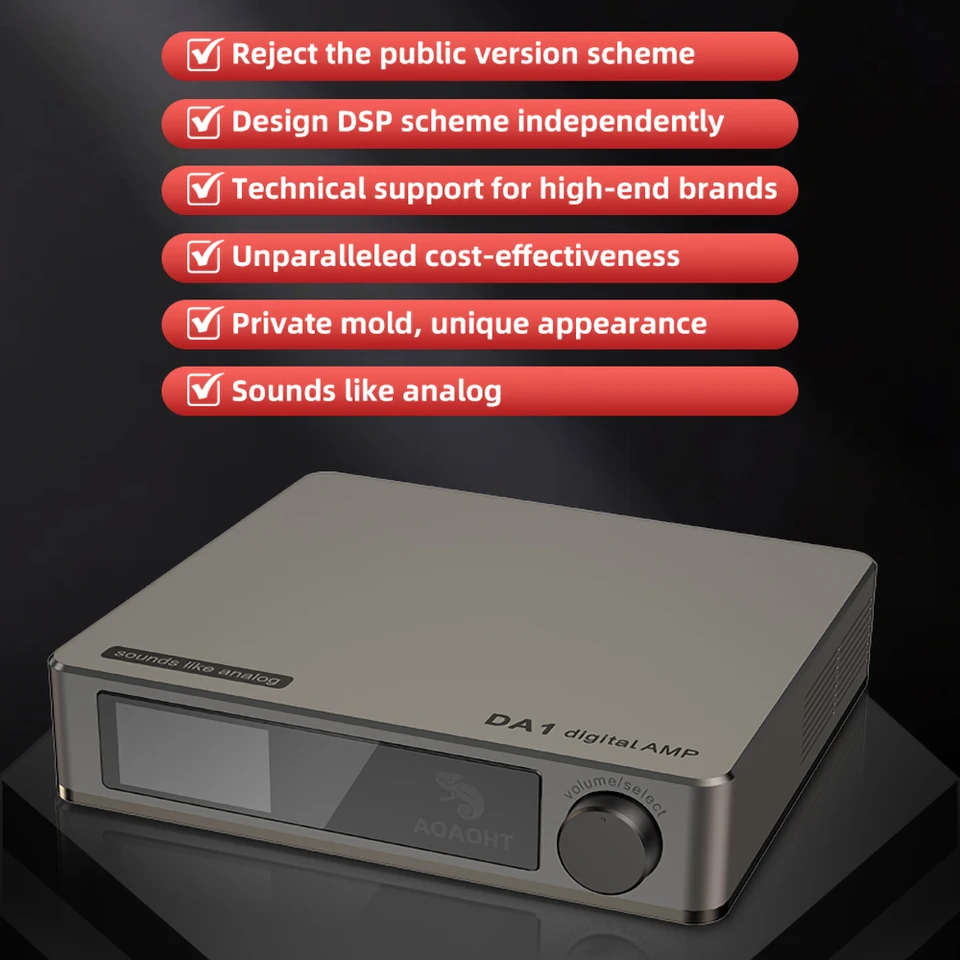 AOAOHT DA1 100W*2 Audio Power Amplifier Class D HiFi Digital Amp