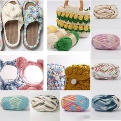100g/roll Yarn Cloth Thread Hand Woven DIY Mat Slipper Basket Line Crochet Woven Handbag Blanket Thick Threads