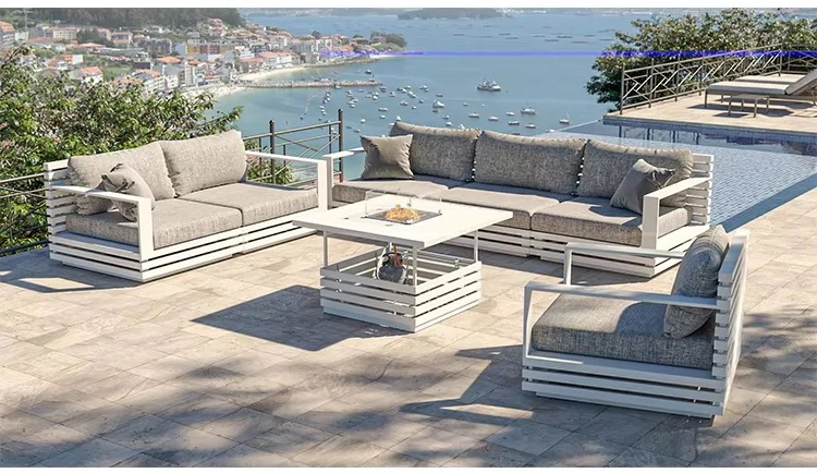 & Modern Outdoor Popular Sofa  Aluminum Frame Patio Sofa Garden Sofa Set
