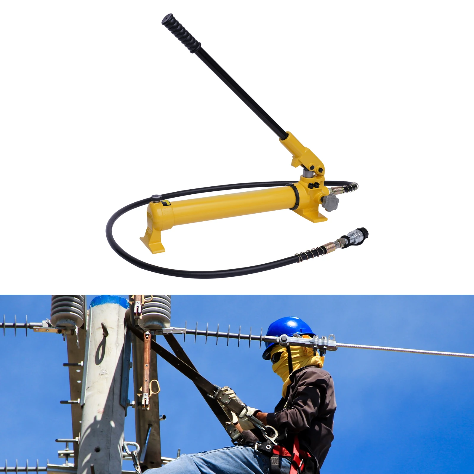 Bomba hidráulica manual, ZG3/8 hembra, bomba manual hidráulica liviana utilizada en reparación de automóviles, construcción y petróleo