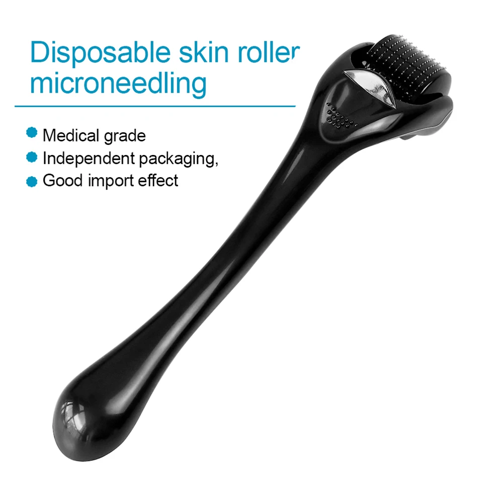1pc 540 Titanium Derma Roller For Skin Care Beard Growth Hair Growth 0.2/0.25/0.3mm Microneedles Roller Home Use Face Roll Tool - view 2