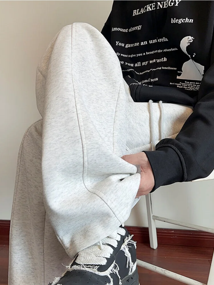 

Мужские повседневные брюки в американском стиле, весна-осень, прямые, свободные, спортивные, с дизайном «нож», молодежный стиль