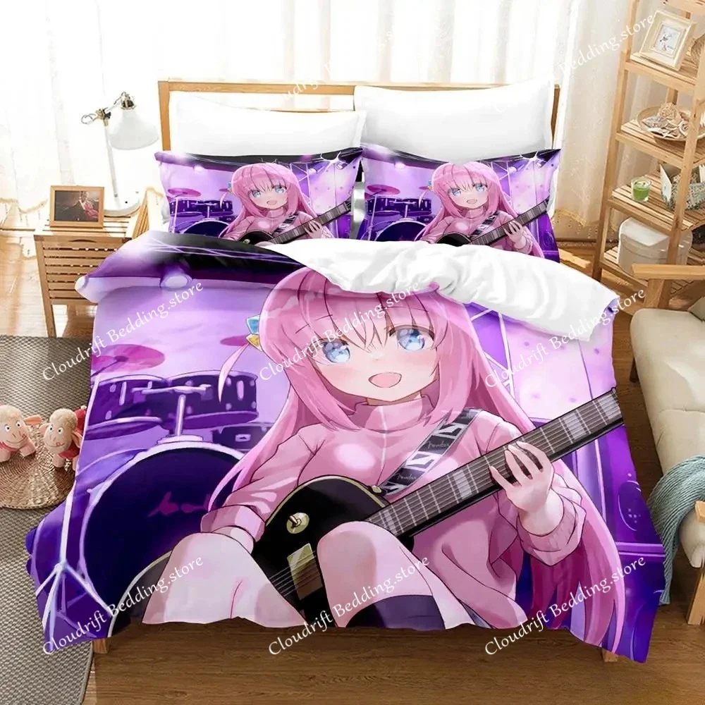 

Kawaii Anime BOCCHI THE ROCK Gotou Hitori Bedding Set Single Twin Full Queen King Size Bed Set Adult Kid Bedroom Duvetcover Sets