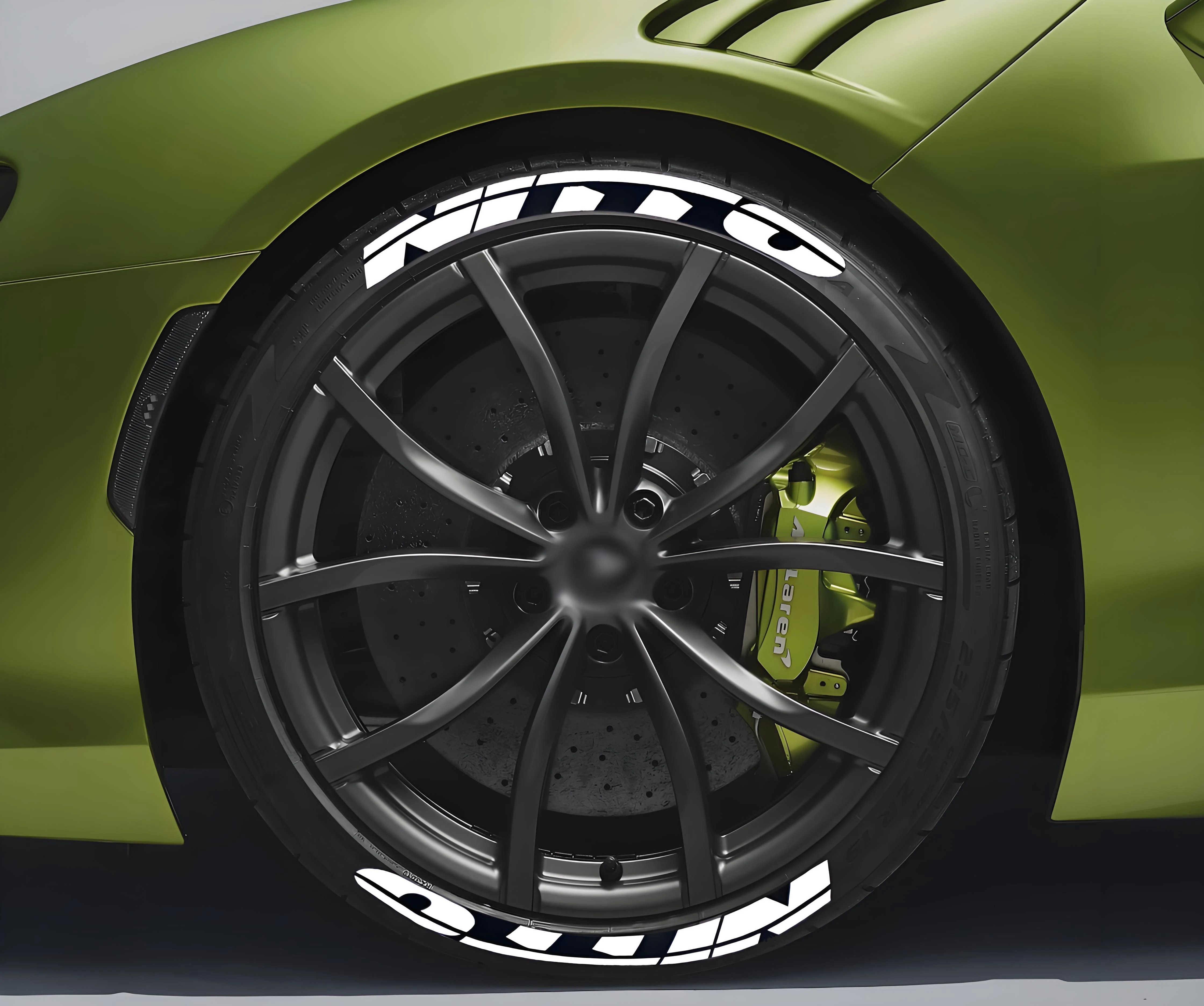 

8pcs/lot Car Wheels Stickers Car Tuning Universal 3D Permanent PVC Joined Stickers Car Tire Decor Sticker for 4 tires