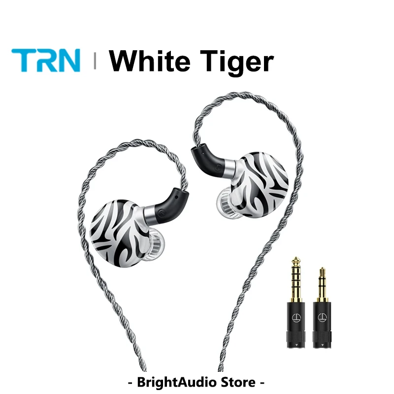 

TRN White Tiger 2DD 1Planar In-Ear Earphone IEM HiFi Music IEM 0.78mm Interchangeable Plug 3.5mm 4.4mm Wired Earbuds hidizs