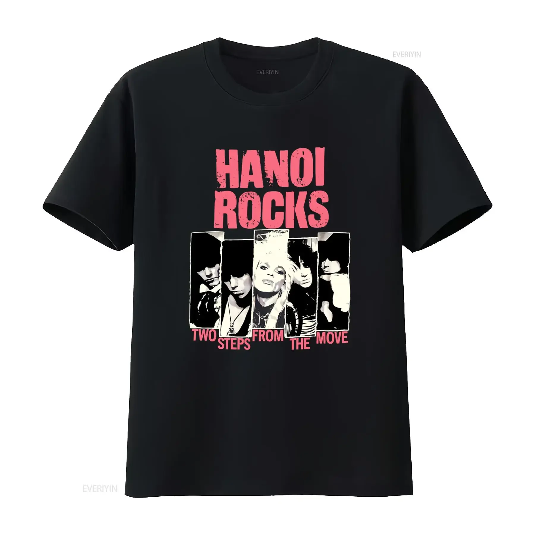 Hanoi Rocks Two Steps From The Move Band Rock Style T Shirt For Fans S 5XL vintage Washed Comfortable Versatile