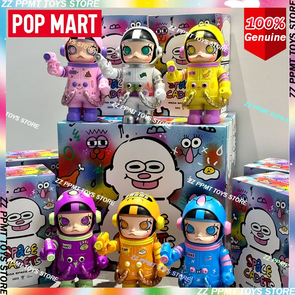 

POP MART Mega Space Molly 400% Jon Burgerman Space Cadets Series Подлинная слепая коробка Guess Bag Mystery Box Орнамент Статуэтки Игрушки