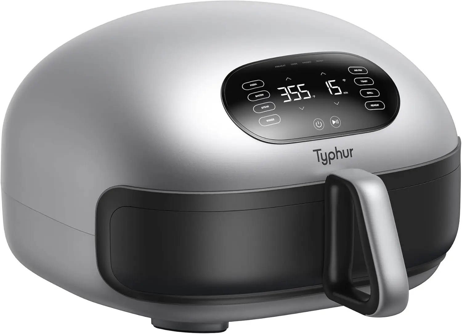 15-in-1 Large Flat Air Fryer with Upper and Lower Heating, Self-Cleaning Digital Fryer, PFAS-Free Ceramic Basket, Compatible wit