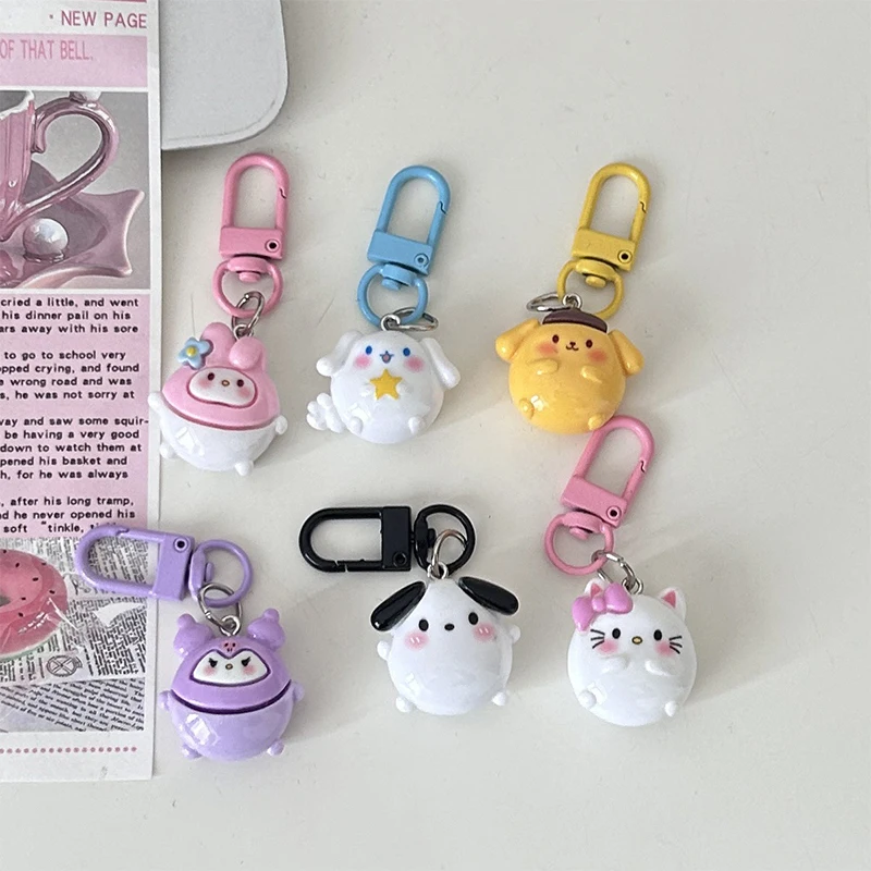 Cartoon Anime Kuromi Cinnamoroll Melody Purin Pochacco Keychain Cute Backpack Pendant Decoration Accessories Couple Gifts