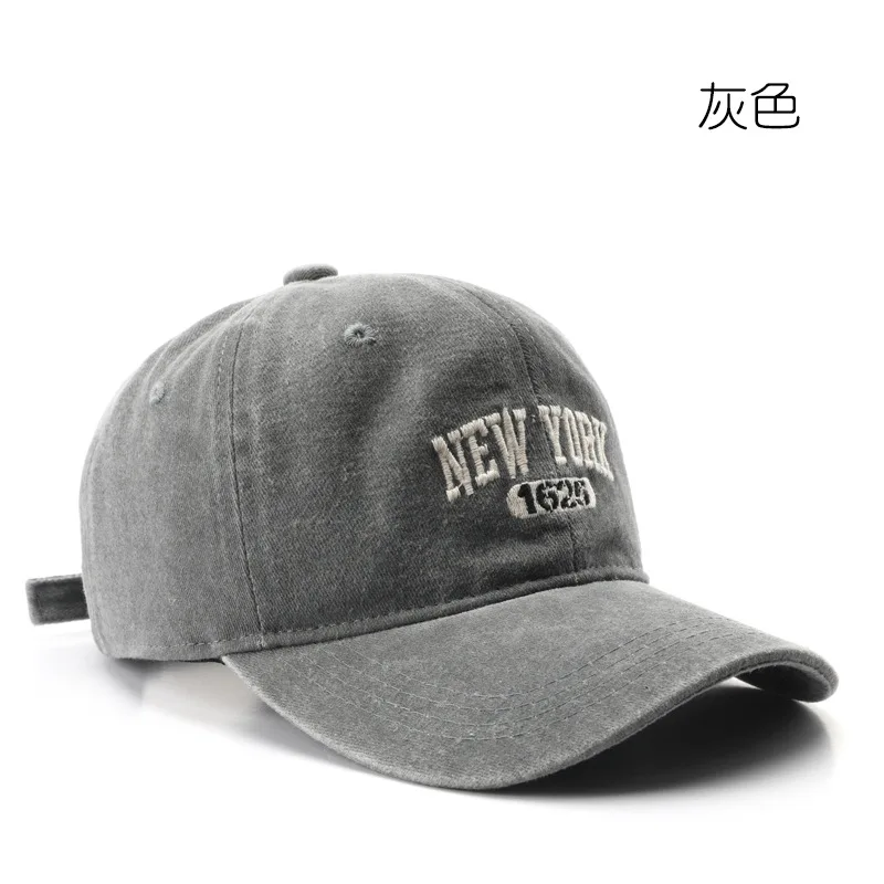 Retro NEW YORK Stickerei Snapback-Mütze für Männer und Frauen Vintage Washed Baseball Caps Frühling Herbst Freizeit Verstellbare Weiche Hüte – Detail 8
