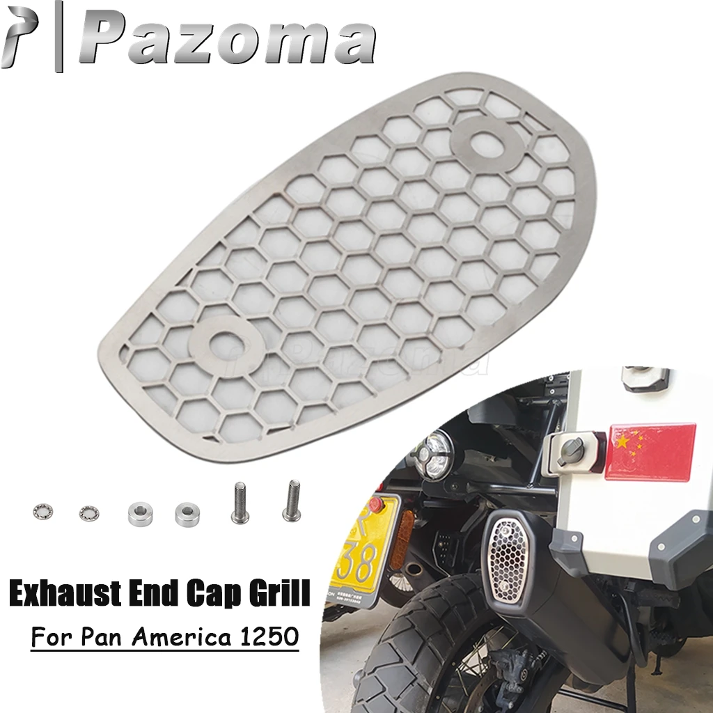 Motorrad Auspuffrohr Schutzhülle Schalldämpfer Endkappe Schutz Grill Für Harley Pan America 1250 RA1250 Spezielle RA1250S 2021-2024