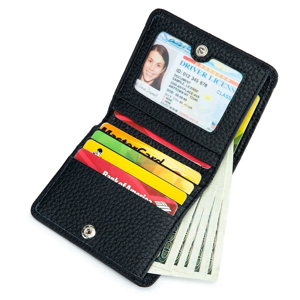 Women Wallet Genuine Leather Rfid Blocking Credit Card Wallets Fashion Girl Wallet Short Compact Cute Small Coin Purse for Women