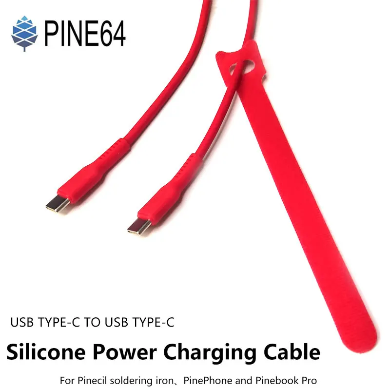 

Pine64 USB TYPE-C TO USB TYPE-C SILICONE POWER CHARGING CABLE For Pinecil-BB2 V1 V2 Soldering iron Data Charge