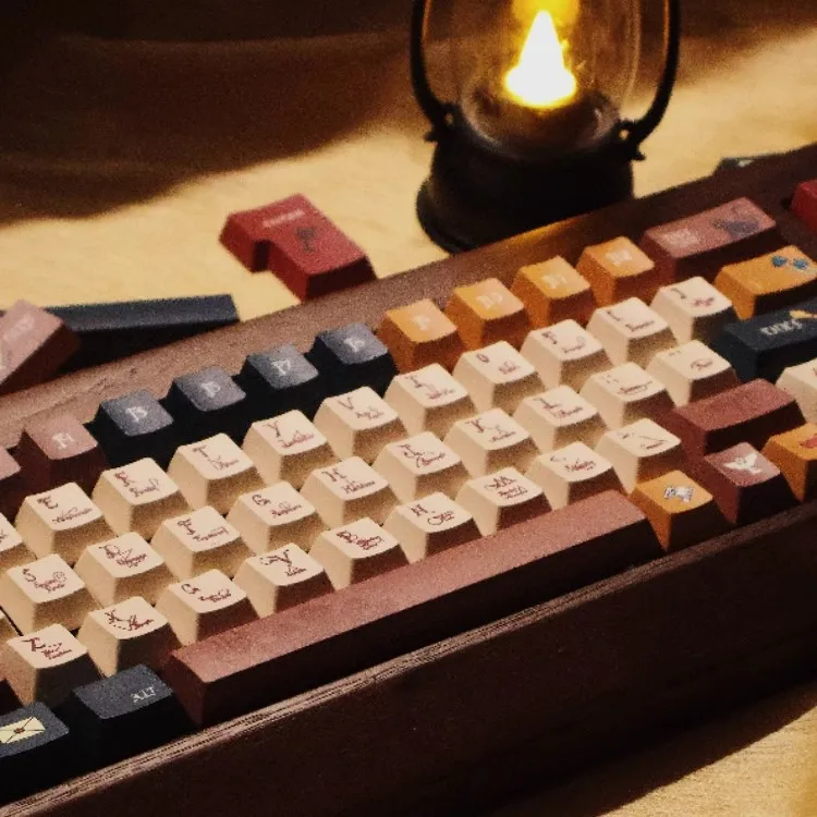 Retro Magical World Theme Keycaps Anime 139 keys Pbt Cherry Profile Custom Artisan Key Caps for Mechanical Keyboard Gaming Gifts