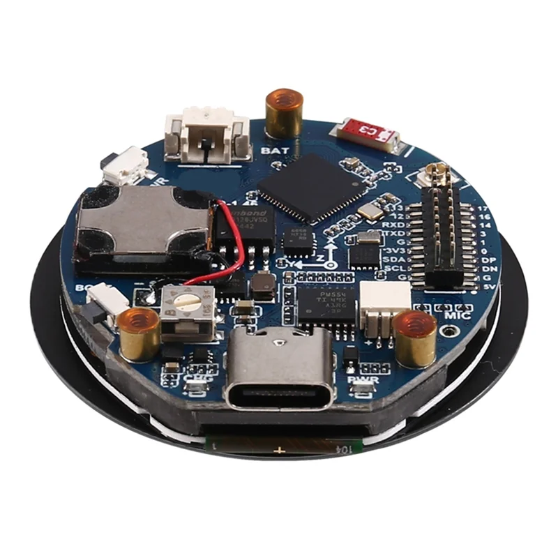 لوحة تطوير LCD مستديرة من Xiaozhi Deepseek AI Chat مقاس 1.46 بوصة ESP32 S3، ميزات صوت SD/MP3، LVGL، منفذ البطارية - الإصدار B