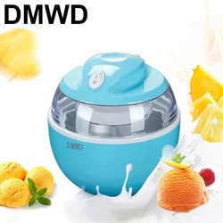 DMWD 600ml Household Full Automatic Soft Hard Ice Cream Maker Machine Intelligent Sorbet Fruit Yogurt Ice Maker Dessert Maker