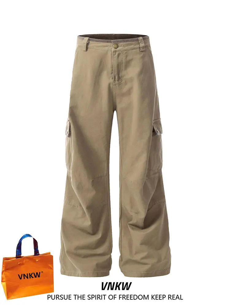 

Cleanfit Parachute Soldier Workwear Pants Men's High Street Loose Couple Wide Leg Straight Long Trousers Faion Casual Pants