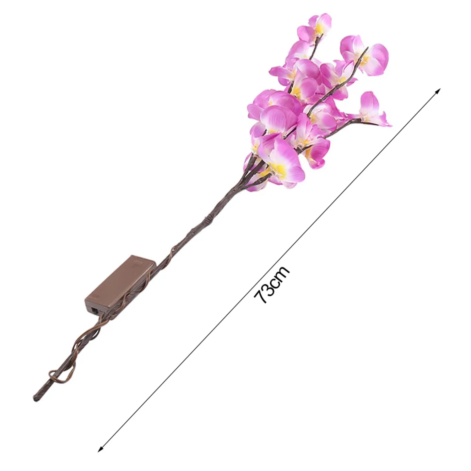 Bande lumineuse de branche de fleur d'orchidée simulée, remplissage de vase, guirxiété lumineuse, lumière dégradée de Noël, décor d'éclairage, 20