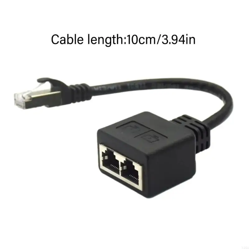 

2025 New RJ45 1xMale to 2xFemale Splitter Adapter Cable Cord for Ethernet LAN Ethernet Converter Cable Extender Line