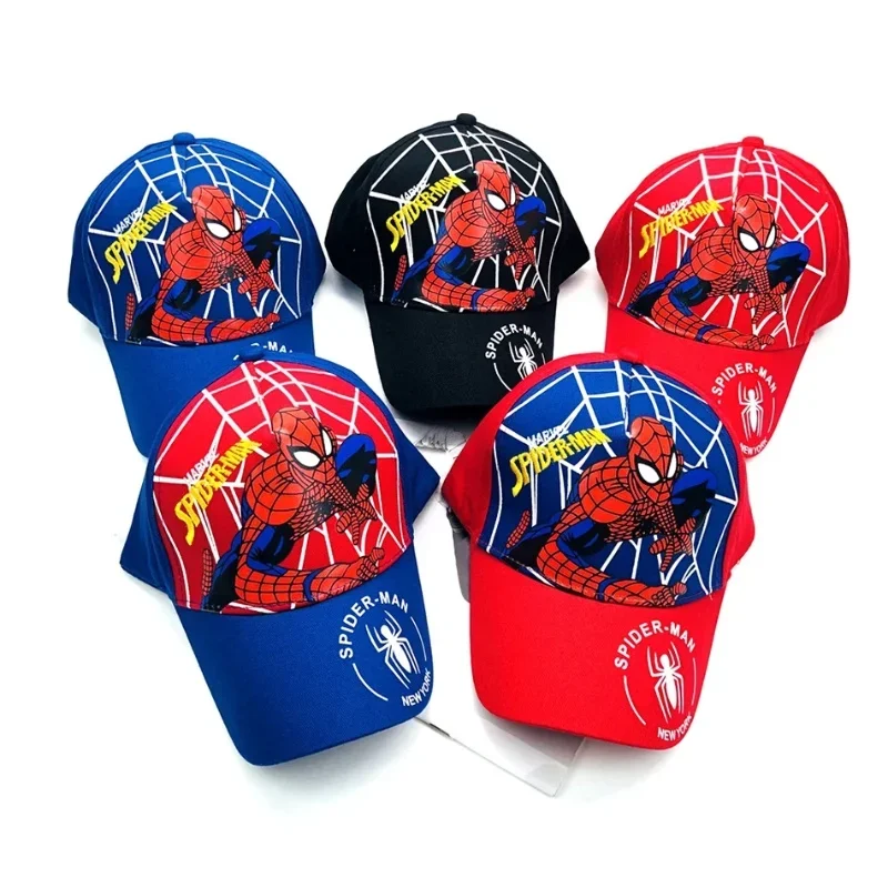 

Spiderman 2-8 Years Kids Cap Snapback Summer Sun Hats Outdoor Visor Beach Hats Children's Baseball Caps for Boy Girl Hip Hop Hat