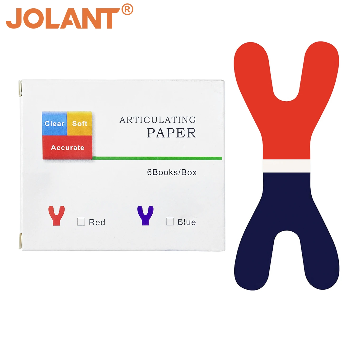 120 Sheets JOLANT Y Shape Dental Articulating Paper Full Mouth Whitening Articulation Occlusion Paper Dentistry Materials Tool