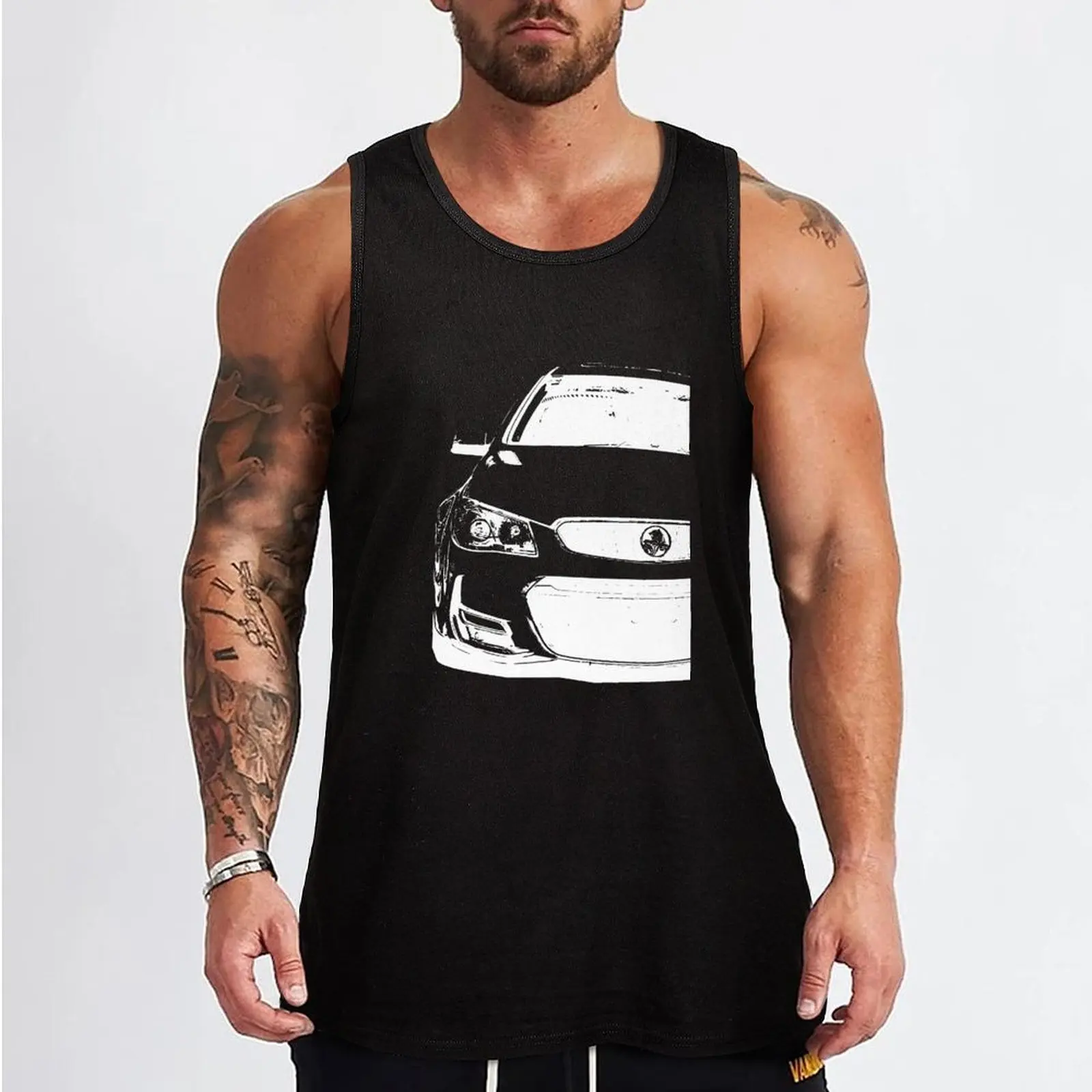 Holden VF SS Front White Tank Top sleeveless jackets anime Gym wear