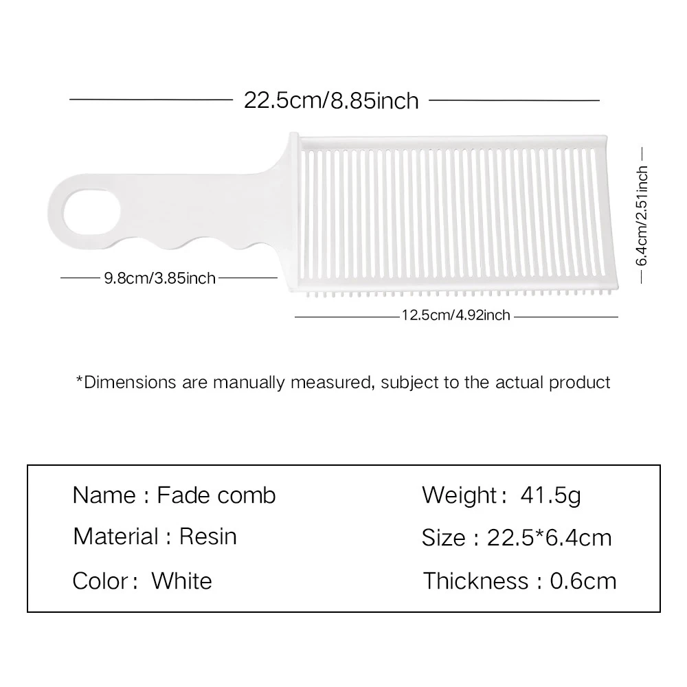 New Curved Fading Comb Heat-resistant Haircut Clipper Comb For Men Professional Barber Flat Top Fade Combs Salon Styling Tools