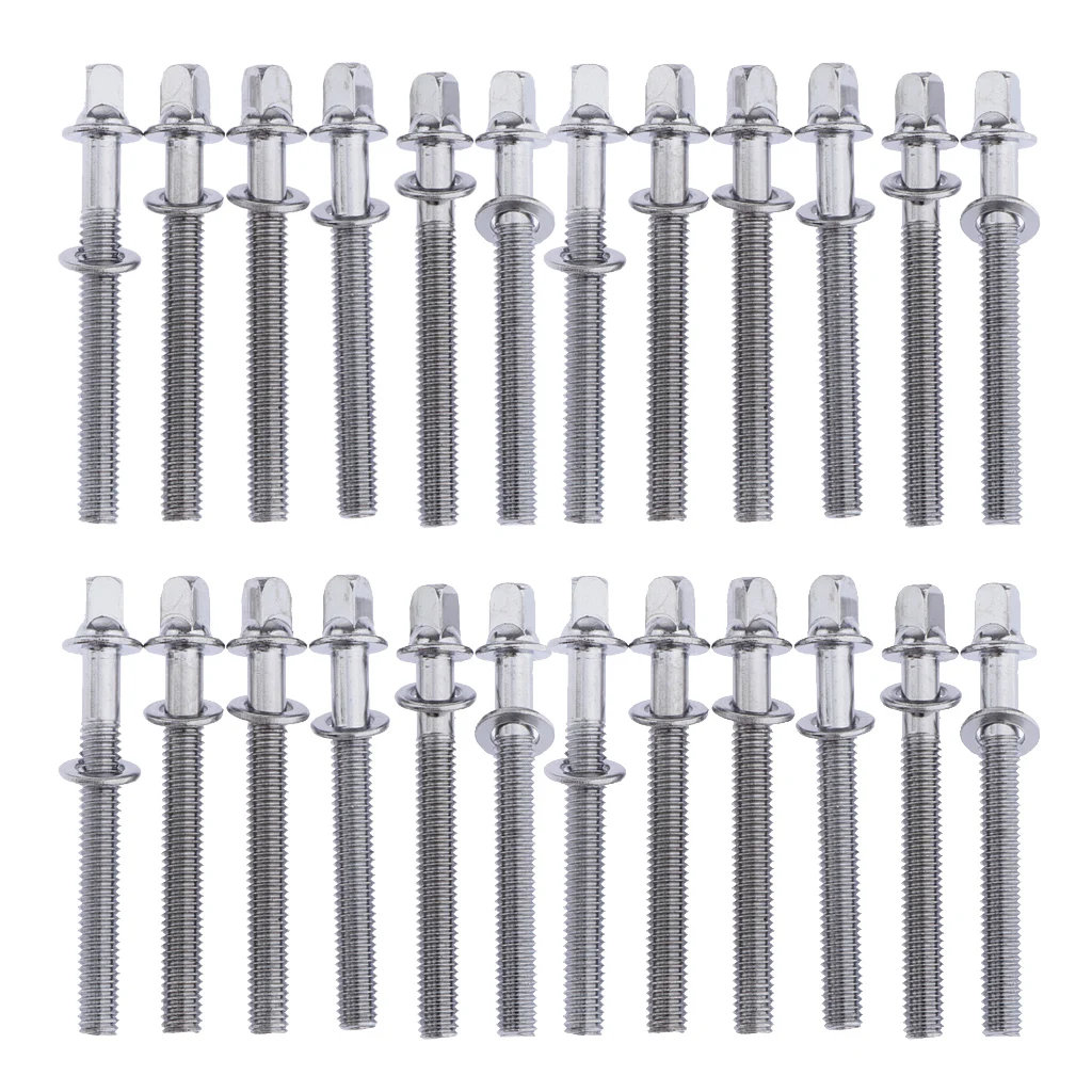 20 Pieces Drum Screws Imperial 7/32 Specification 85mm 90mm 100mm Length Silver Color Square Head Drum Screw for M5 Bolt