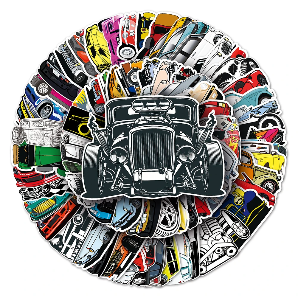 

10/30/50/112pcs Mixed Racing Car JDM Stickers Cool Cartoon Toy Sticker Suitcase Diary Scrapbooking Graffiti Decals Decorations