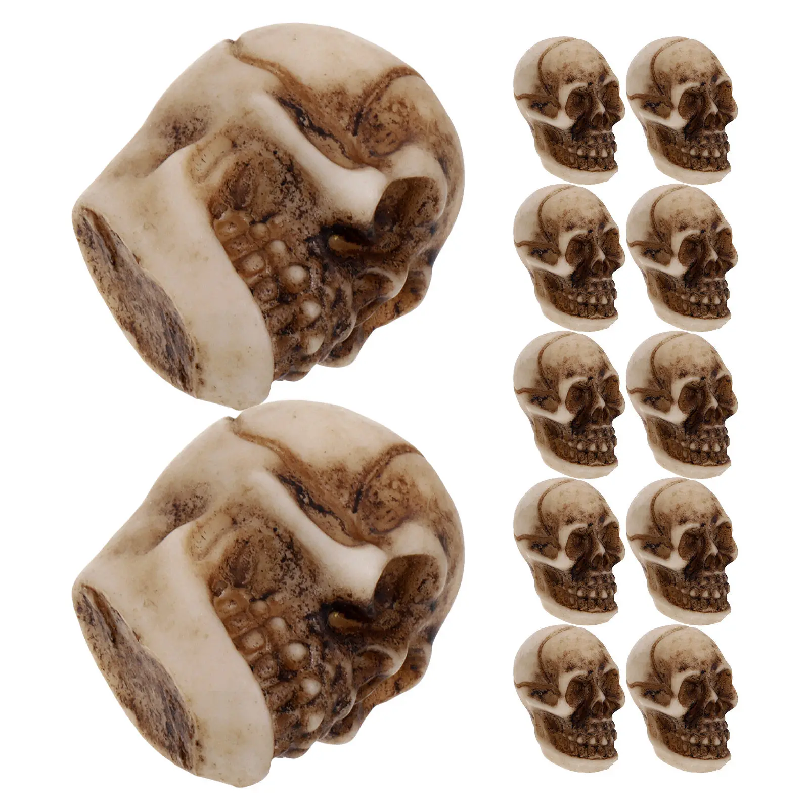 20Pcs Mini Skulls Decor Realistic Halloween Skull Decoration Scary Skull Props Haunted Photo Prop Skulls Decor