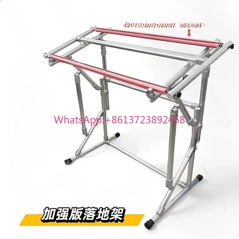 New Adjustable Aluminum Floor Stand for Embroidery Hoop Heavy  Vertical Frame Holder for Home