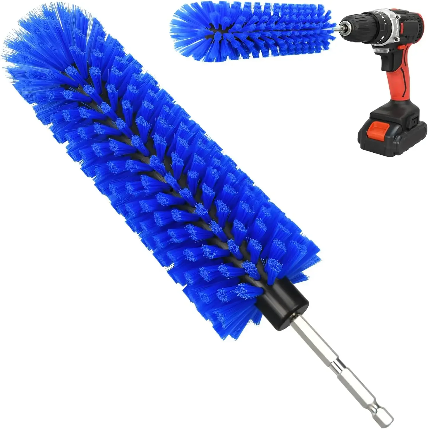Wheel Brush, Soft Drill Wheel Cleaner Brush, Drill Brush for Car Wheel, No Scratches Highly Dense and Durable Car Wheel Brush