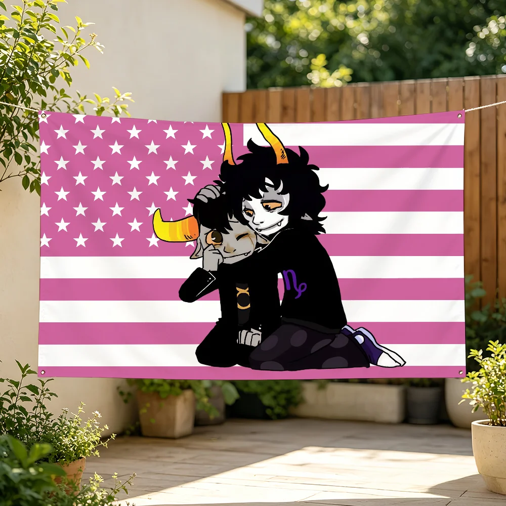 Cartoon Gamzee Makara Flag For Sports Matches Halloween Games Parade Rally Holiday Festival Backyard Balcony Club Bar Decor