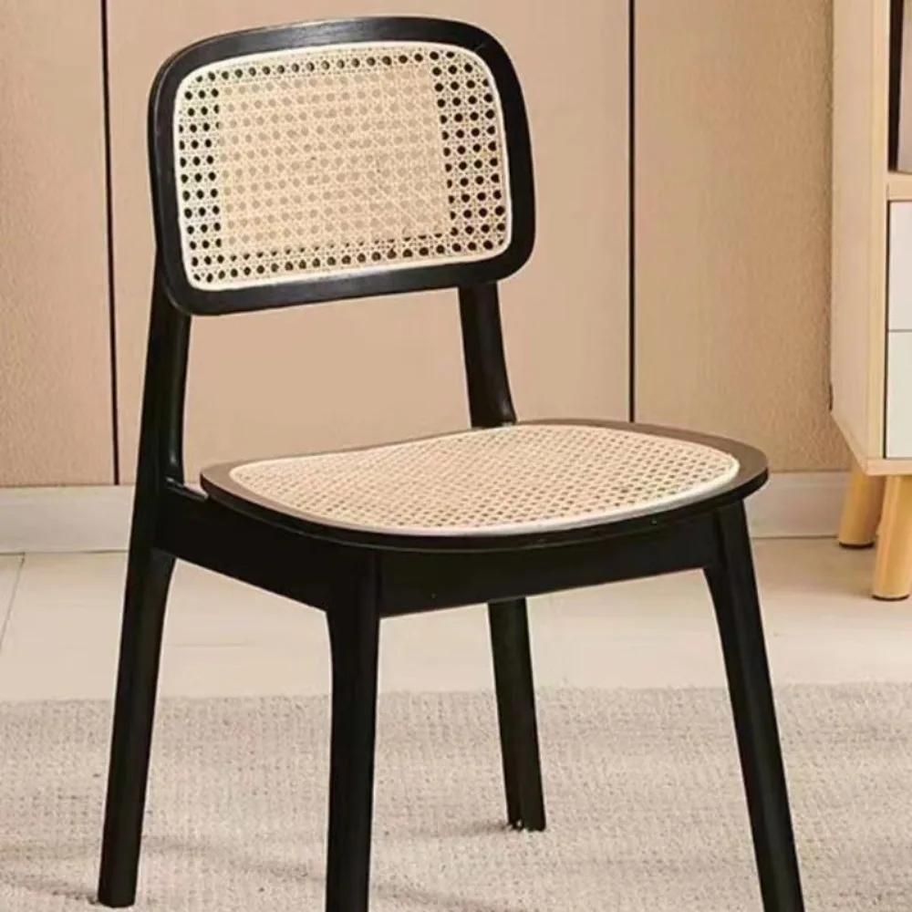 Japanese style  , vintage backrest, solid wood, rattan dining  , casual Kaman  , Chandigarh chair, milk tea shop