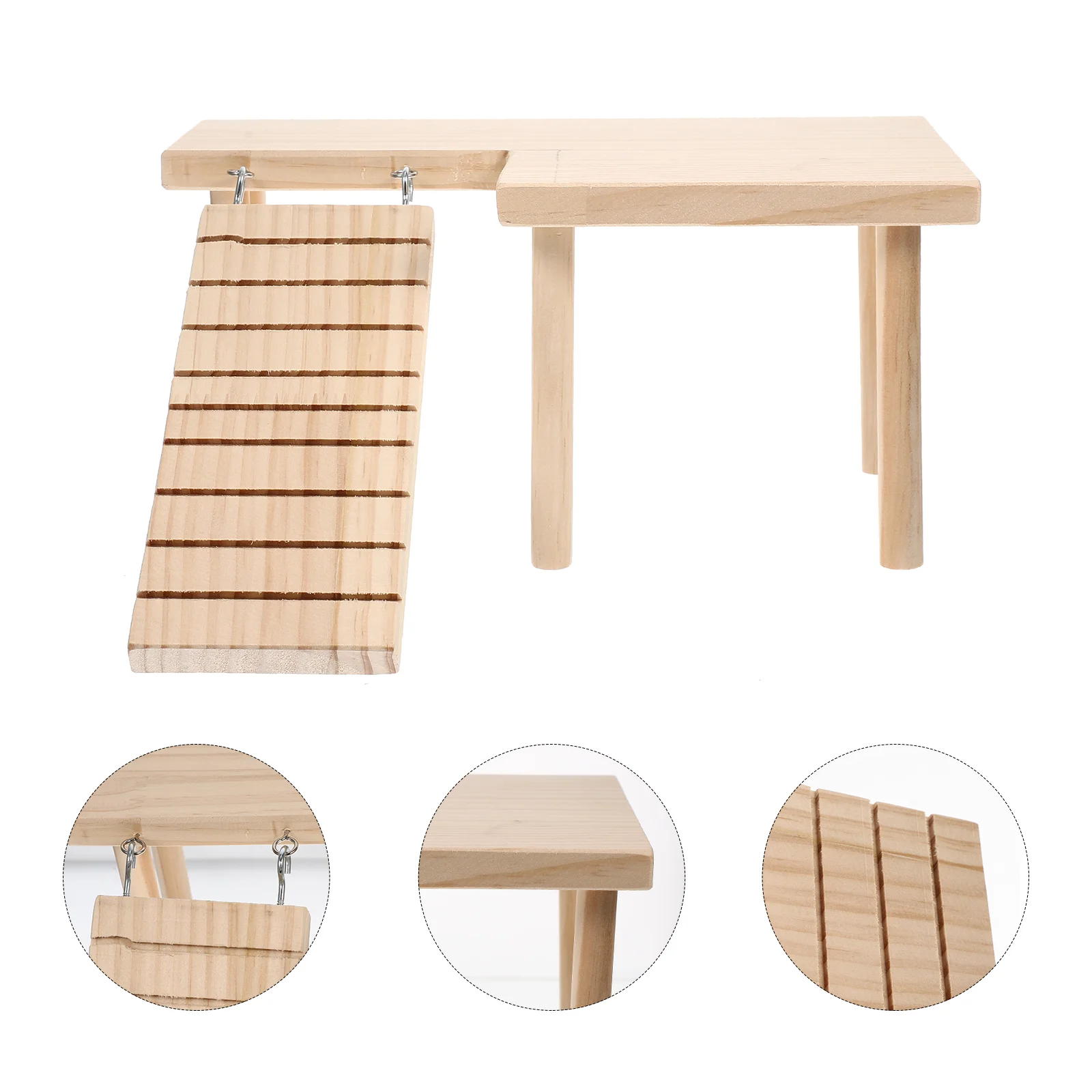 

Hamster Landscaping Platform Interesting Rat Plaything Cage Kids Toys Tank Wear- Wooden Decorative Child