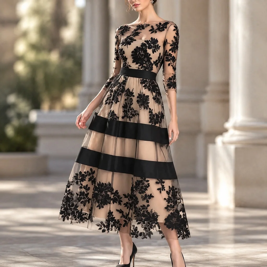 High Waist Long Dress Gown a Line Streetwear with Irregular Hem Asymmetrical Turtleneck Style Regular Sleeve Autumn for Women