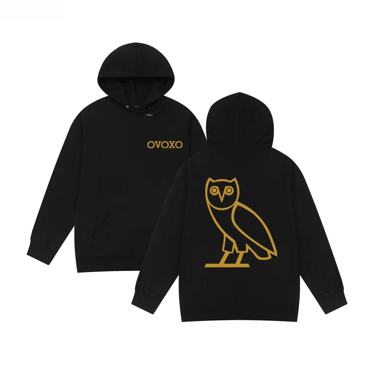 

Худи Drake OVOXO Gold Emed, свободный крой, уличная одежда, хип-хоп, принт Ro, хлопковая толстовка, осенний сезон