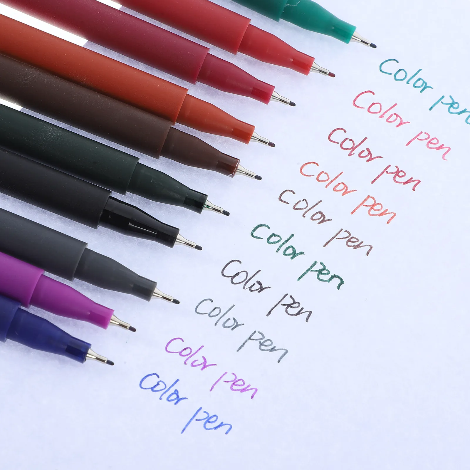 

10Pcs Vibrant Quick-Dry Colored Pens Fine Point for Adult Coloring Books Scrapbook Journaling Doodling Painting Art Supplies