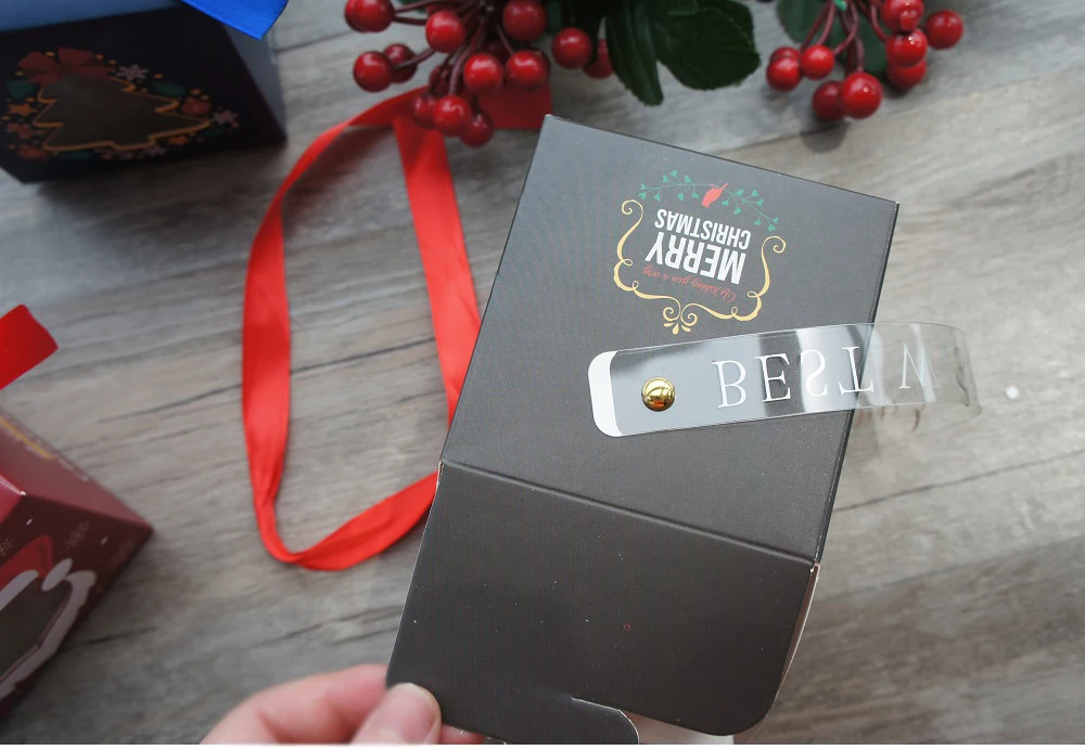 12 Stück Weihnachts-Papierbox mit Fenstergriff, Pralinenschachtel, Seife, Kerze, Kekse, Süßigkeiten, kleine Geschenkverpackung, Partygeschenke, Dekor – Detail 10