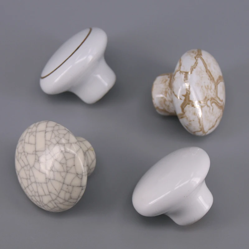 Round Ceramic Kitchen Cabinet Knobs Handles Pastoral Cupboard Drawer Door Knobs Pulls Hardware