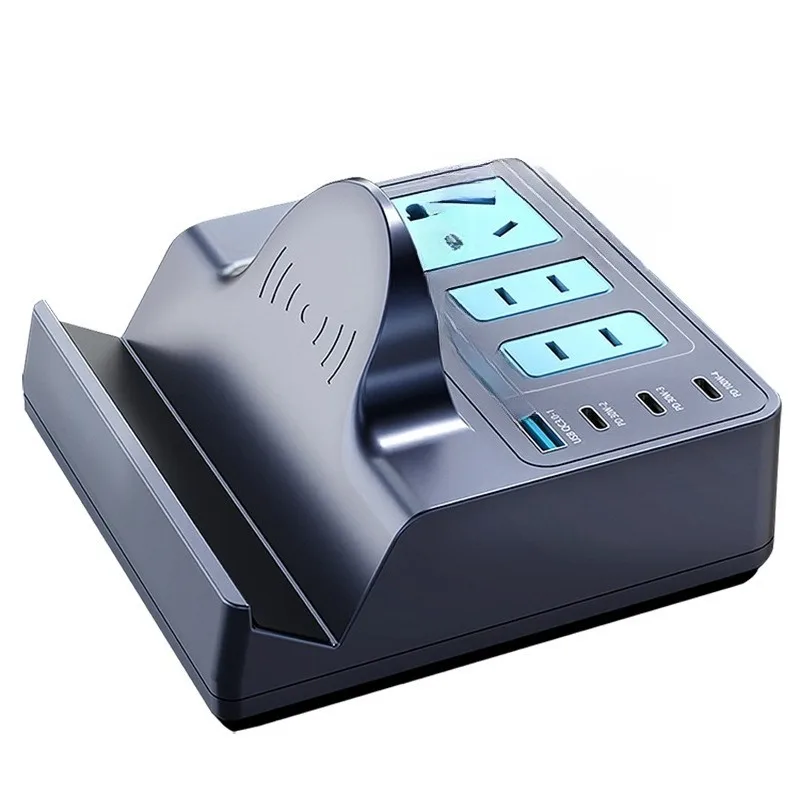 Smart wireless fast charging socket high power gallium nitride PD100W notebook QC charging mobile phone charger
