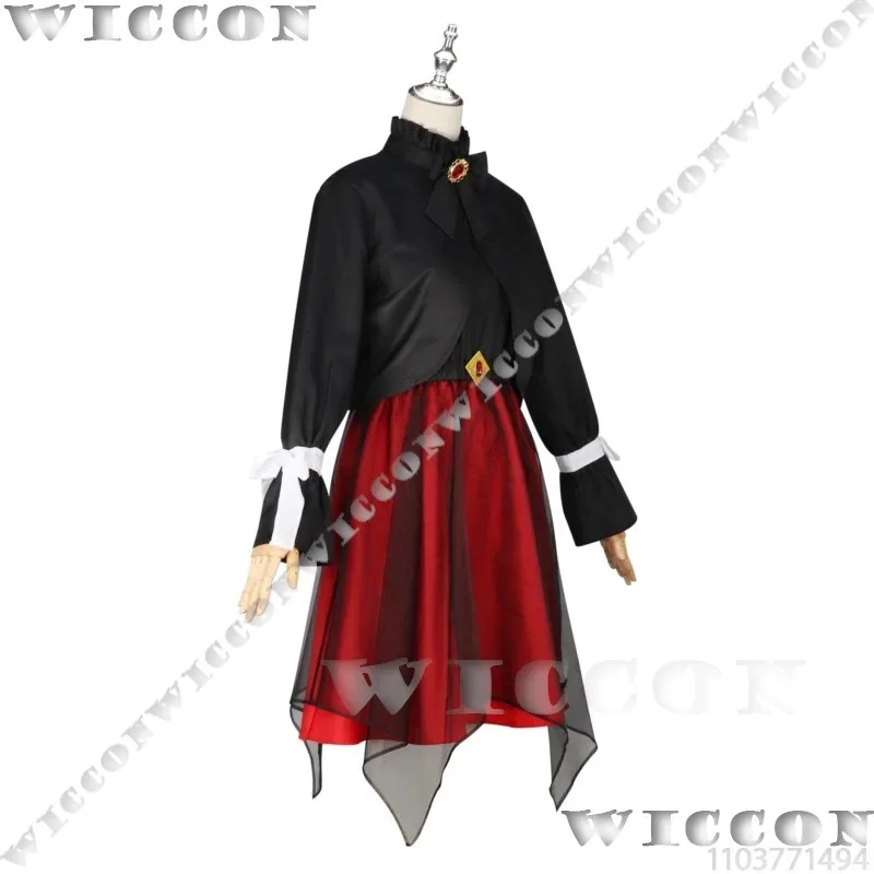 

asdh8@Yoisaki Kanade PJSK Palgantong Suit Game Project SEKAI Colorful Stage Cosplay Black Dress Wig Girl Women Halloween Customi