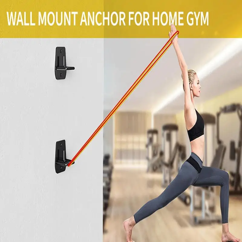 Resistance Band Wall Hanger Space Saving Resistance Band Metal Wall Hook Equipment 3X L-Shaped Opening Design Home Gym Hook For