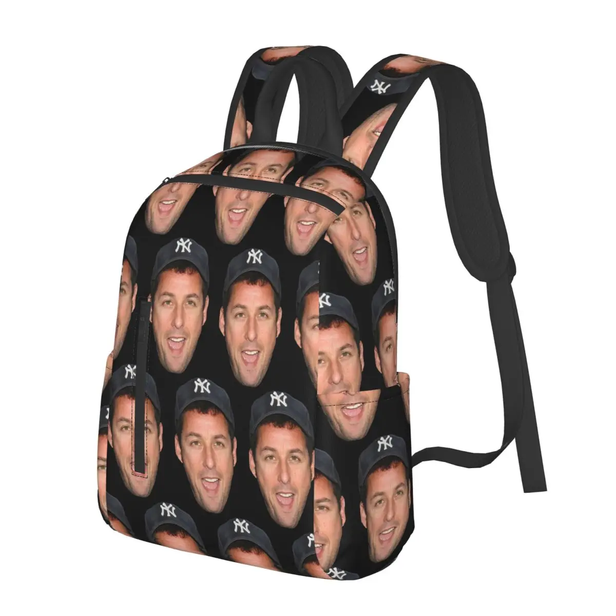 The Face Meme Adam Sandler Smile Amazing Poster Backpack School Bag Hiking Travel Daypack for Boys Girls Bookbag Shoulder Bags